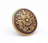 20X 20*20mm Antique Brass/Silver Western Cowboy Flower Conchos Button