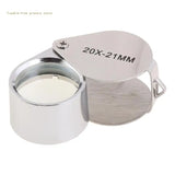 Mini Portable Handheld Jewelry Magnifier 20X-21mm for Authenticating Jewelry