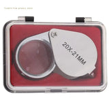 Mini Portable Handheld Jewelry Magnifier 20X-21mm for Authenticating Jewelry