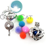 Alphabet Beads Cage Locket Perfume Diffuser Aromatherapy Charms
