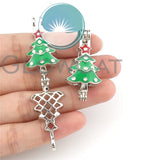 Enamel Rhinestone Christmas Tree Santa Gloves Snowman Beads Cage Pendant