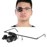 LED Light Monocular Eyeglasses Magnifier Head Magnifying Glass Loupe