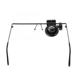 LED Light Monocular Eyeglasses Magnifier Head Magnifying Glass Loupe