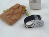 20X18MM Arc Form Magnifiers Triplet Diamond Silver Gemstone Jewelry Loupe