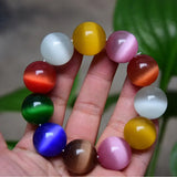 20X20 MM Cat Eye Gem Polychromatic Elastic Bracelet Lucky Bracelet