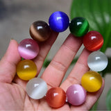 20X20 MM Cat Eye Gem Polychromatic Elastic Bracelet Lucky Bracelet