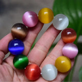 20X20 MM Cat Eye Gem Polychromatic Elastic Bracelet Lucky Bracelet