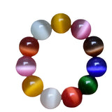 20X20 MM Cat Eye Gem Polychromatic Elastic Bracelet Lucky Bracelet