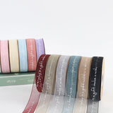 20 Yards 2.5cm Flower Bouquet Ribbon for Holiday Box