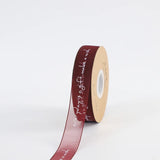 20 Yards 2.5cm Flower Bouquet Ribbon for Holiday Box