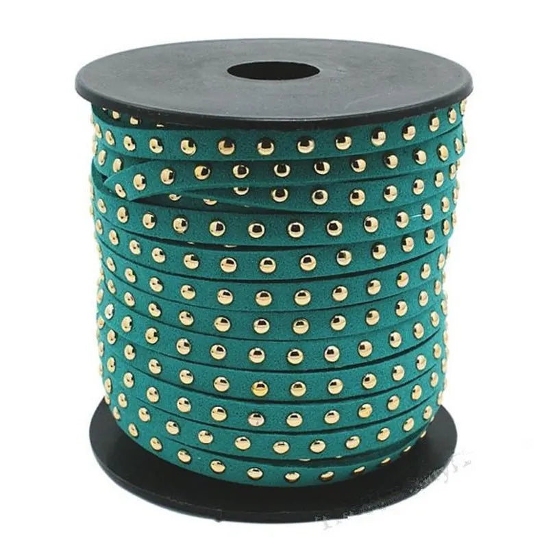 20Yds Sea Green Suede Cord 5mmx2mm