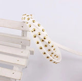 20Yds Suede Cord Gold Studs 5mmx2mm Bracelet Necklace Making