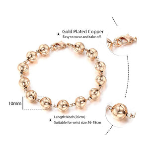 20cm Rose Gold Womens Chain Bracelet 585 Jewelry LCBB1