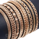 20cm Rose Gold Womens Chain Bracelet 585 Jewelry LCBB1