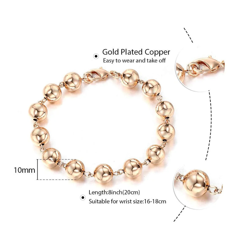20cm Rose Gold Womens Chain Bracelet 585 Jewelry LCBB1