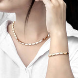 20cm Rose Gold Womens Chain Bracelet 585 Jewelry LCBB1