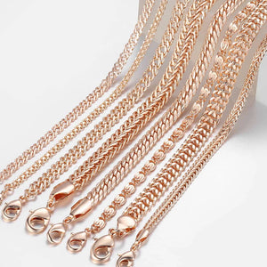 20cm Rose Gold Womens Chain Bracelet 585 Jewelry LCBB1