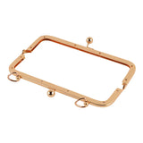 Metal Square Purse Frame Kiss Clasp Handbag Handles DIY Hardware