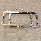 Metal Square Purse Frame Kiss Clasp Handbag Handles DIY Hardware