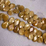 Yellow Jade Tiger Eye Stone 13x18mm