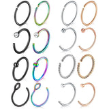 20g 8mm Stainless Steel Nose Piercing Hoop