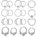 20g 8mm Stainless Steel Nose Piercing Hoop