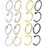 20g 8mm Stainless Steel Nose Piercing Hoop