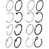 20g 8mm Stainless Steel Nose Piercing Hoop