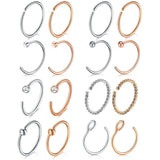 20g 8mm Stainless Steel Nose Piercing Hoop