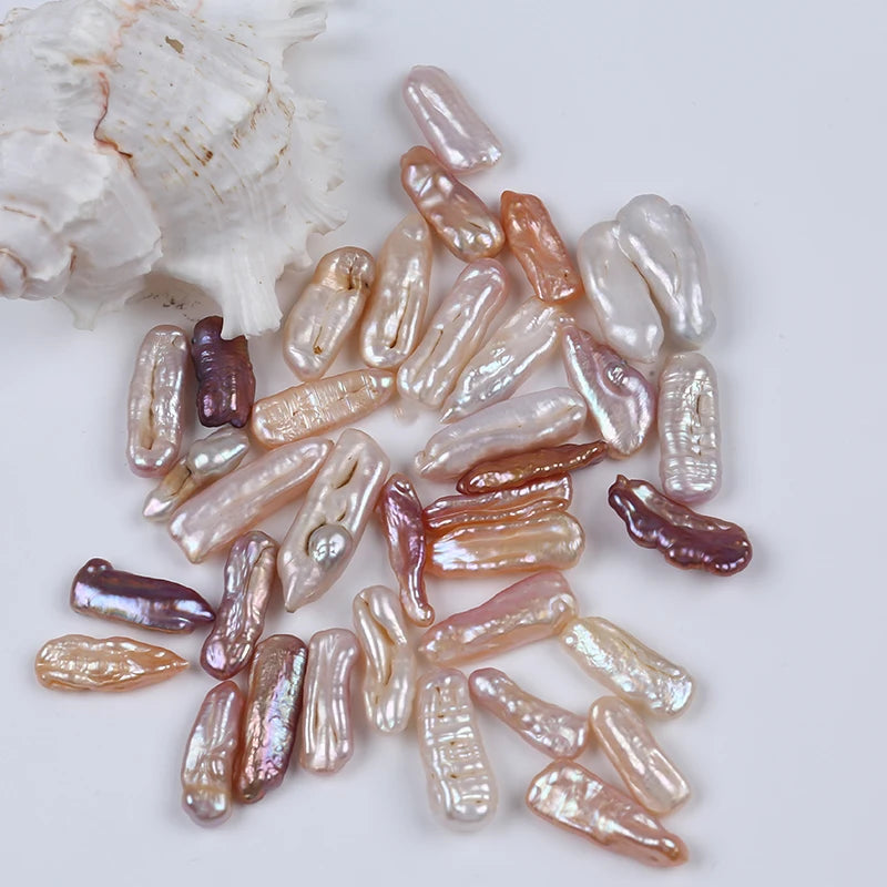 20g/Bag 8-12mm Natural Biwa Pearl Loose Bead Random Colors Decoration