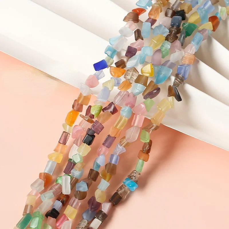 20g Macaron Broken Stone Glass Loose Beads for DIY Jewelry