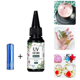 20g UV Resin Glue Clear Hard Epoxy Resin for Jewelry Making with UV Lamp