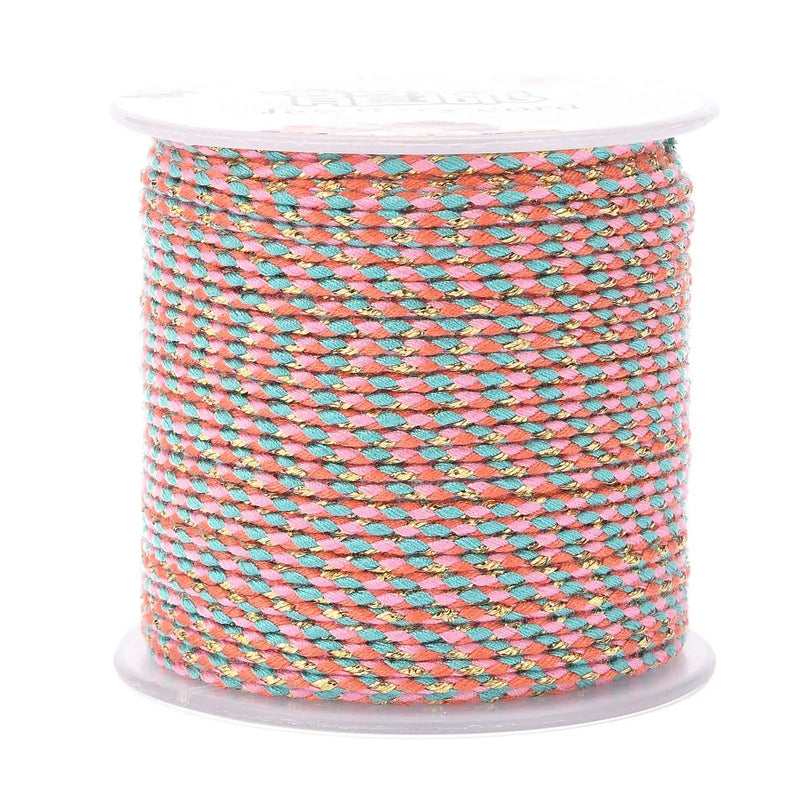 20m 1.5mm 4-Ply Cotton Cord for Macrame DIY Craft Knitting