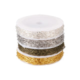 20m Brass Cable Chains Flat Oval Paperclip Necklace Chain Links
