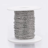 20m Stainless Steel Cable Chain Roll for Necklace Bracelet DIY Jewelry Making