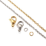 20m Stainless Steel Cable Chains Silver Necklace Bracelet w/ Lobster Claw Clasps