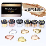 DIY Marble Metal Powder 6 Colors Epoxy Resin Silicone Mold Jewelry Making Silver