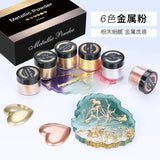 DIY Marble Metal Powder 6 Colors Epoxy Resin Silicone Mold Jewelry Making Silver
