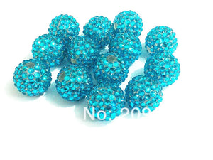 20mm Resin Rhinestone Ball Chunky Beads For Kids Jewelry Making