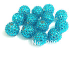 20mm Resin Rhinestone Ball Chunky Beads For Kids Jewelry Making