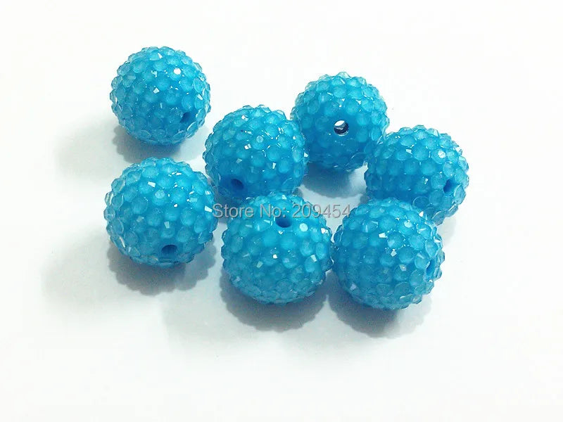 20mm 100pcs/lot Rhinestone Ball Beads Kids Jewelry Making