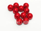 20mm Bright Red Chunky Round Pearl Acrylic Beads Kids Jewelry Making