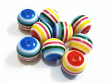 Colorful Resin Stripe Beads Chunky Resin Beads For Kids Jewelry Making