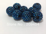 20mm 100pcs Dark Resin Rhinestone Ball Beads For Jewelry Making