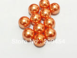 20mm Deep Orange Chunky Round Pearl Beads 100pcs for Necklace Jewelry Making