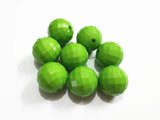 20mm Green Acrylic Faceted Beads 100pcs/lot