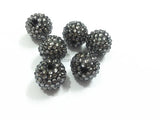 20mm 100pcs Grey Rhinestone Beads, Chunky Beads For Kids Jewelry