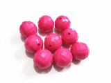 20mm Hotpink Acrylic Faceted Beads 100pcs/lot