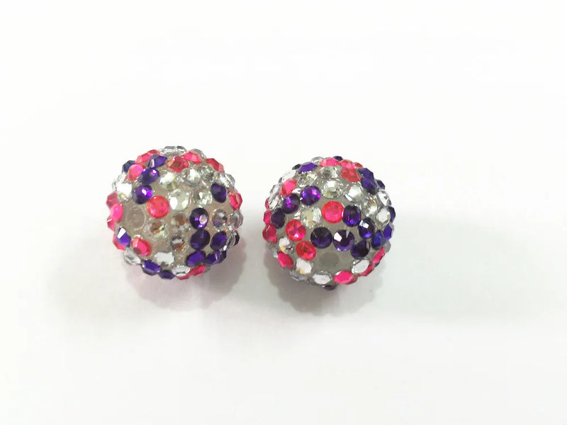 Colorful Rhinestone Ball Beads for Kids Jewelry