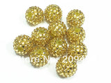 Light Champagne Resin Rhinestone Ball Beads 100pcs/lot
